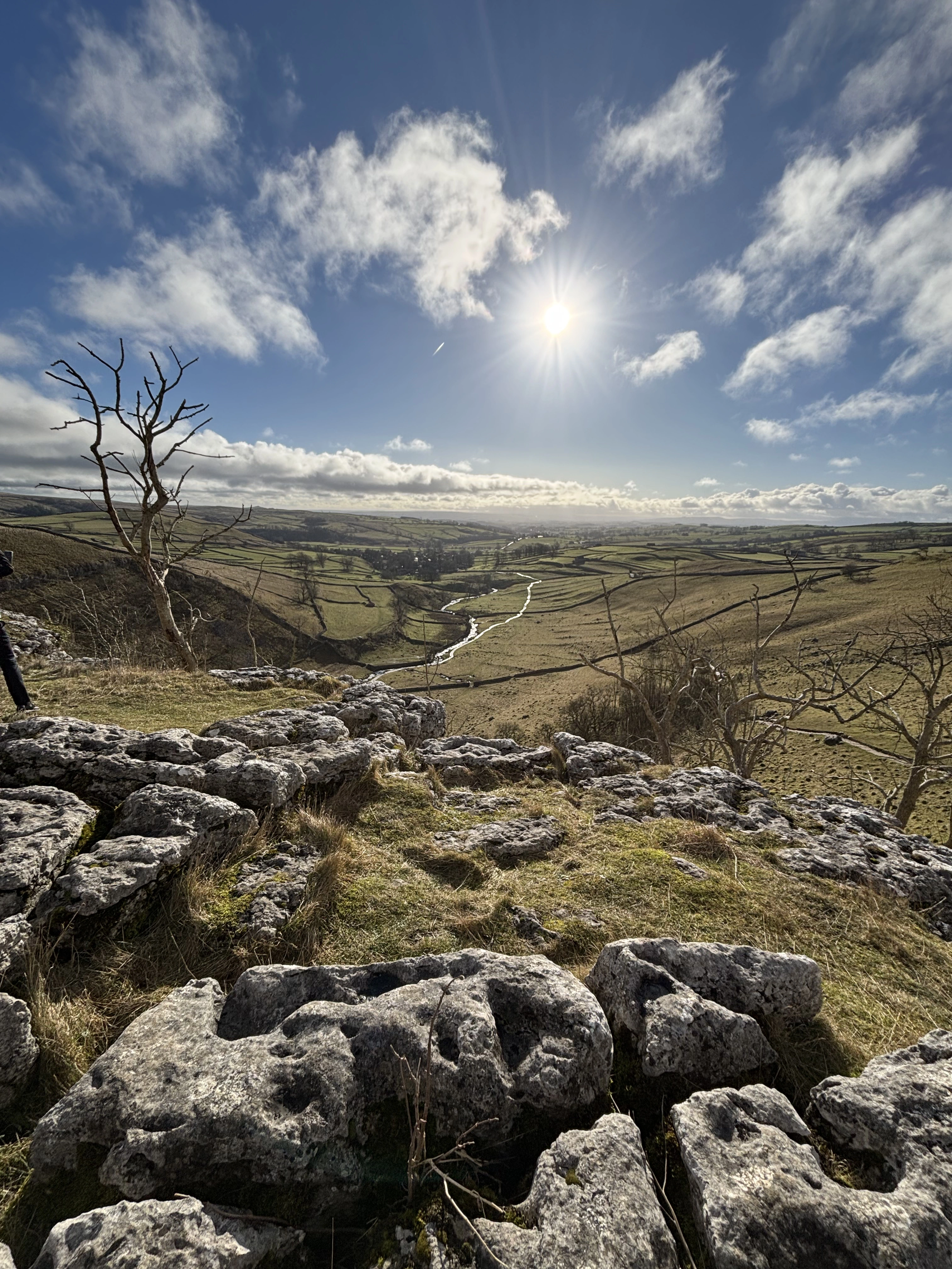 A crisp, clear winter day at Malham in the Yorkshire Dales